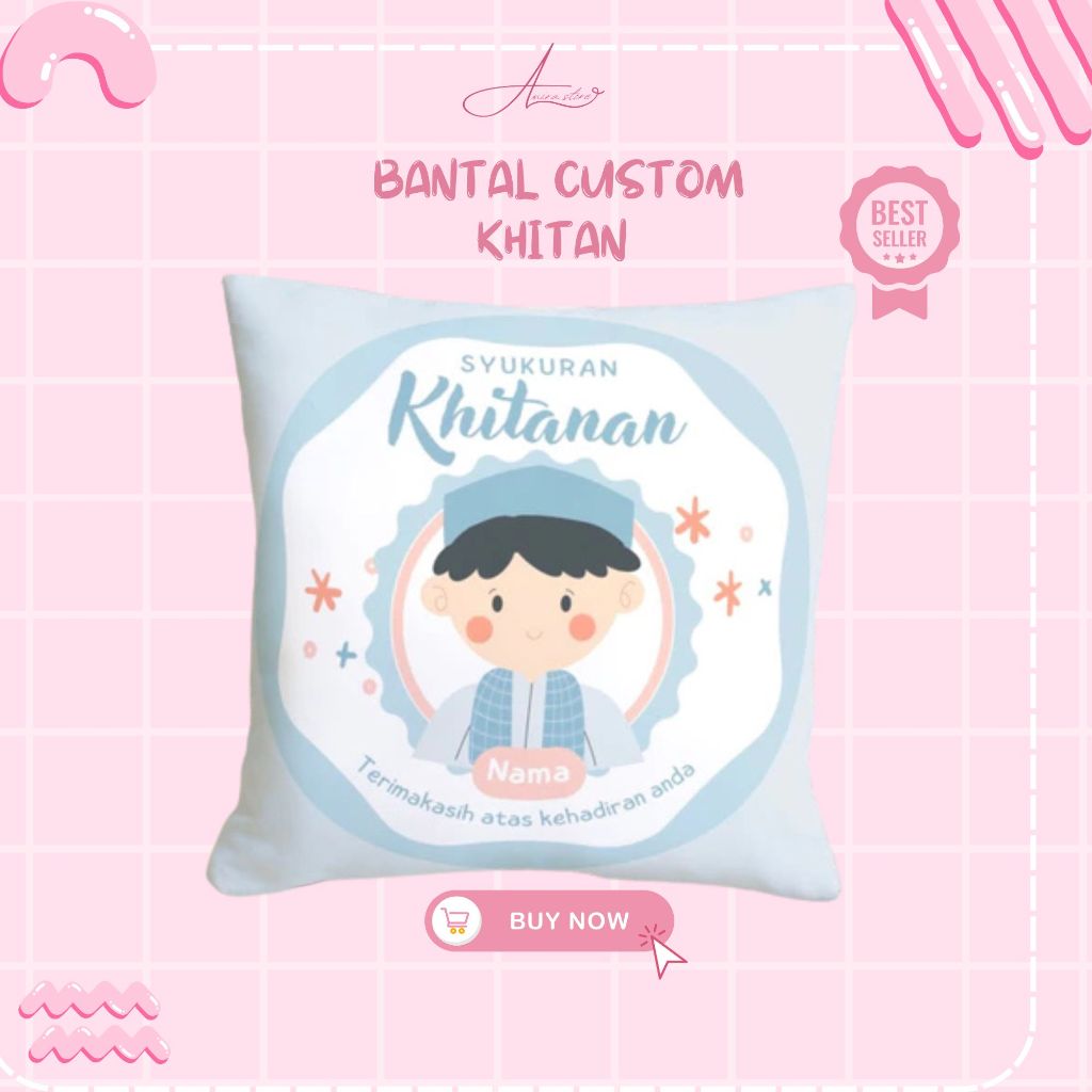 SOUVENIR MURAH BANTAL KHITANAN / SOUVENIR BANTlAL / BANTAL FOTO PRINTING / SOUVENIR KHITAN