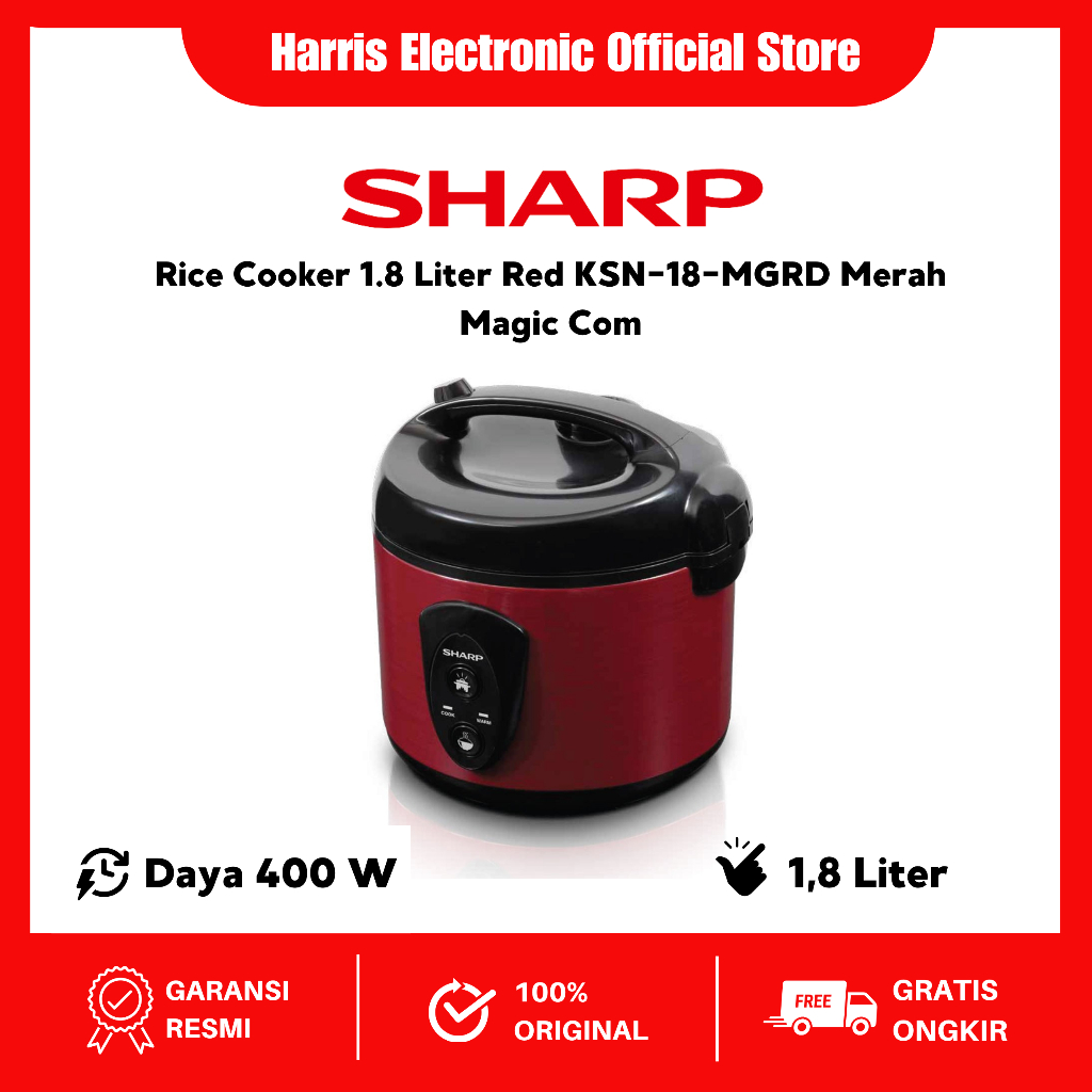 Sharp Magic Com KS N 18 MG / Rice Cooker Sharp KS N18MG SL / SHARP Magic Com KSN 18 / Reskuker Murah