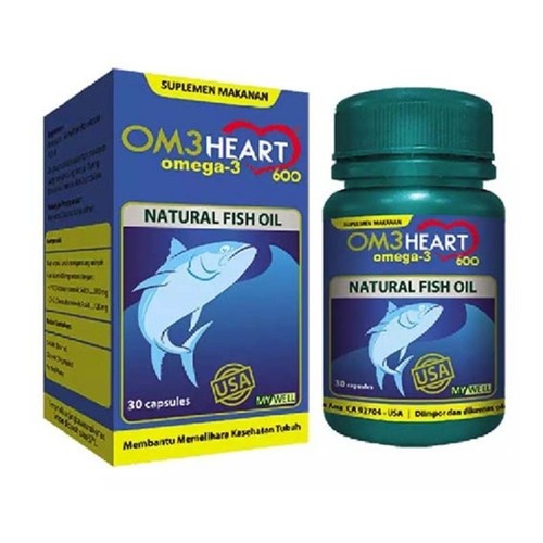 OM3HEART OMEGA-3 ISI 30 CAPS - OMEGA 3 IKAN