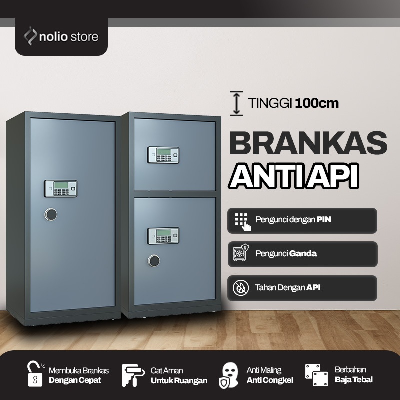 Brankas Uang dan Emas Tahan Api 100 cm Brankas Uang Elektrik Pin Brankas Besar Uang Anti Api