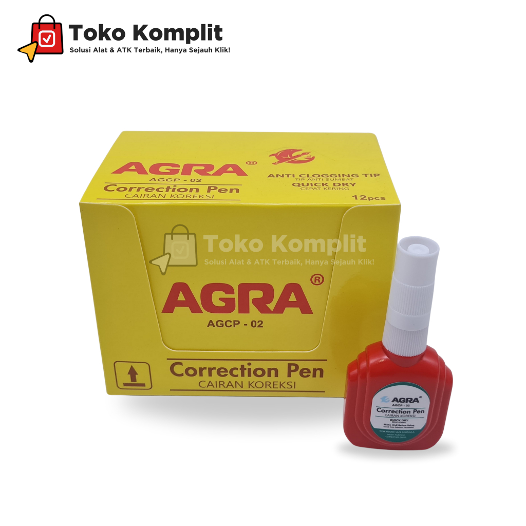 

Komplit - Correction Pen/Tip x cair Agra AGCP-02 (1 BOX 12PCS)