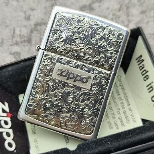 Zippo Japan Arabesque Silver K-7 Original