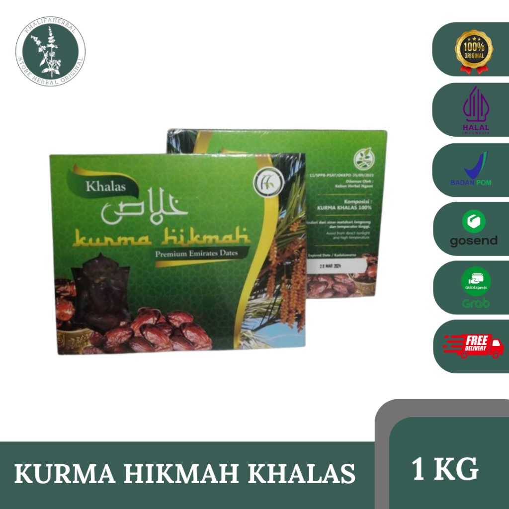 

Kurma Khalas Hikmah 1kg Kurma Kholas Premium