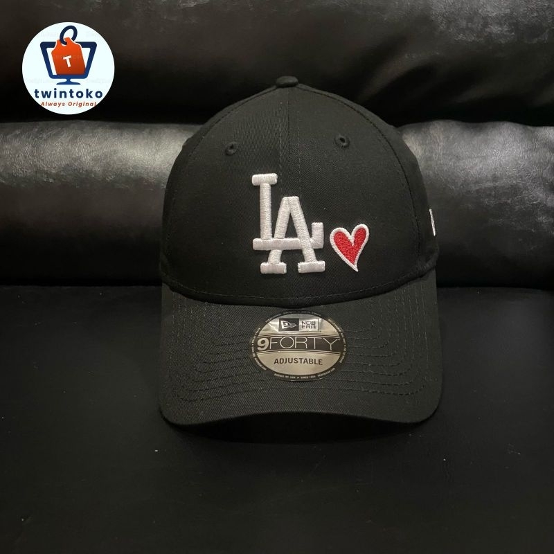 Topi New Era 940 LA Dodgers Heart MLB Original - Black
