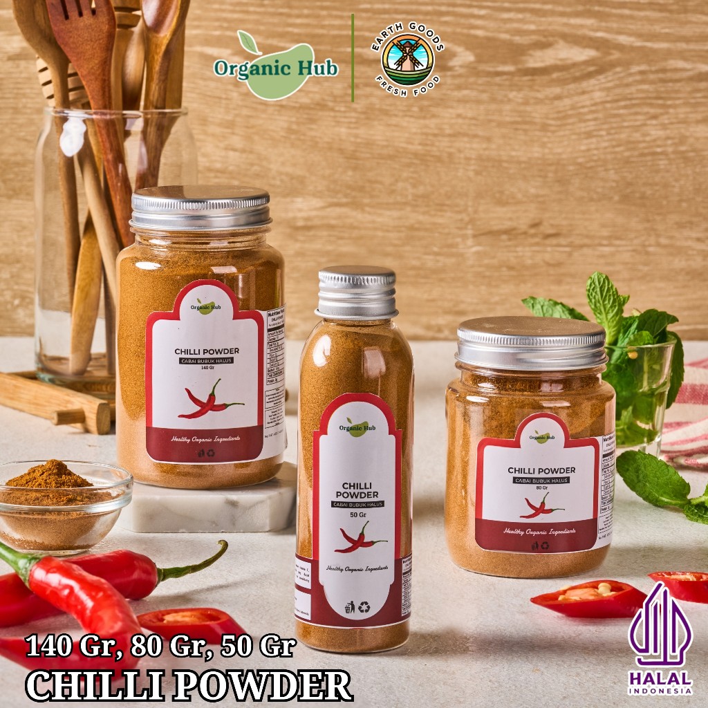 

Organic Hub Bubuk Cabe Cabai Bubuk Halus Murni Super Pedas Chilli Powder Premium Quality