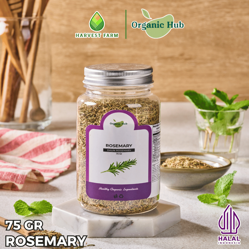 

Organic Hub Rosemary Daun Kering Asli Rempah Tanpa Campuran Dan Pengawet 100% Organik 75gr