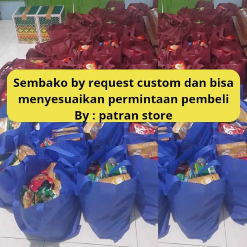 

Paket sembako request custom menyesuaikan permintaan