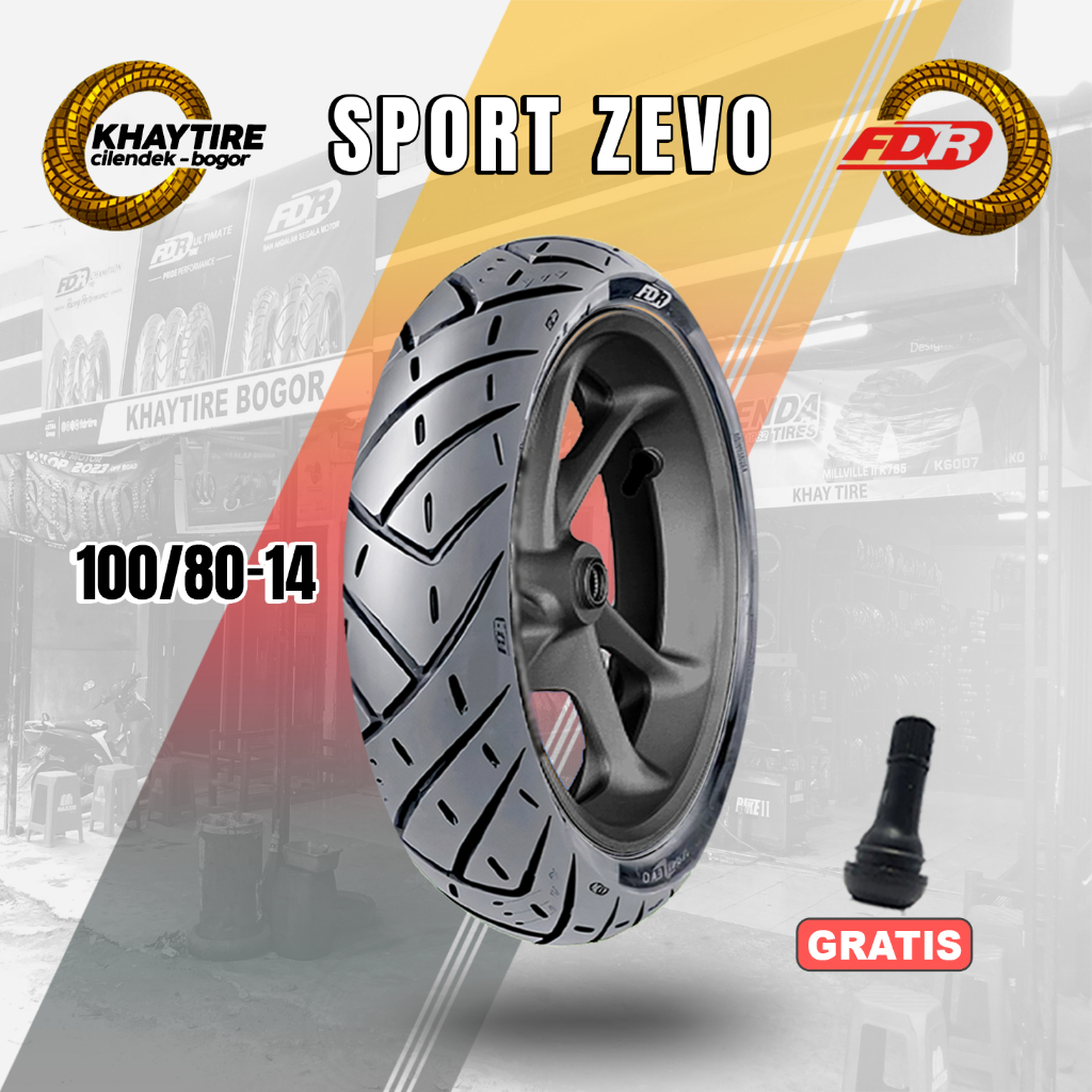 Ban Depan Motor Pcx FDR SPORT ZEVO 100/80 Ring 14 Tubeless