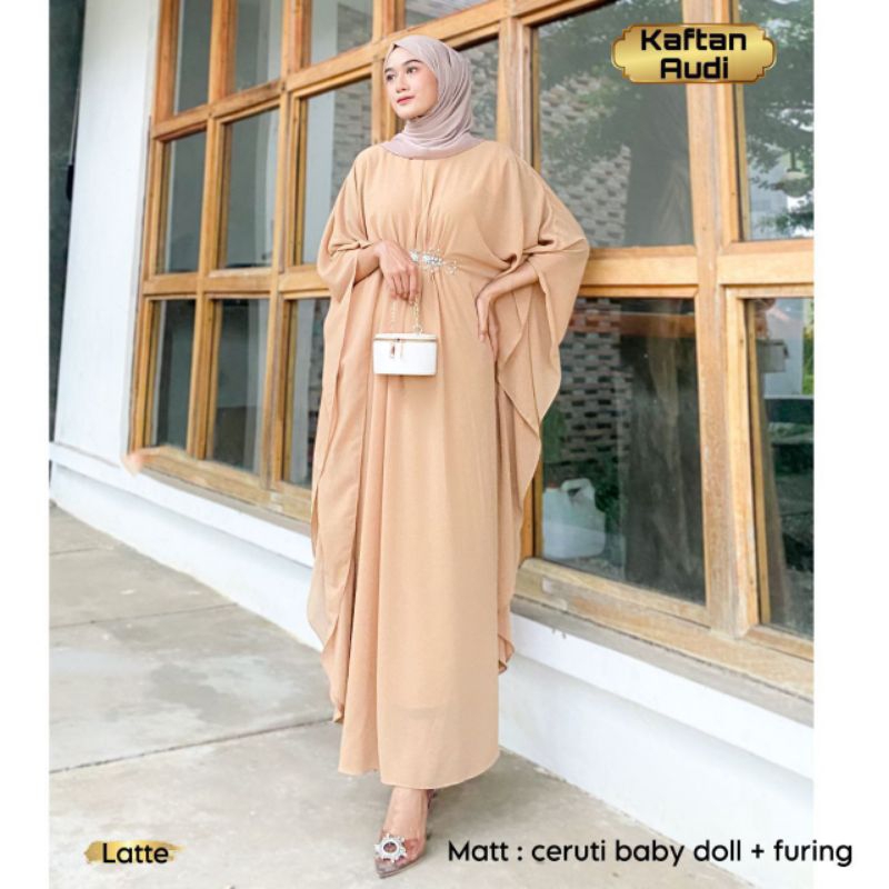 Kaftan abaya ashanty bahan Ceruty premium kaftan abaya