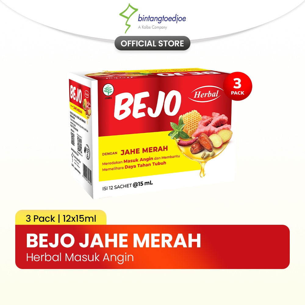 

Bejo Jahe Merah Sachet 3 Pack (36 Sachet)