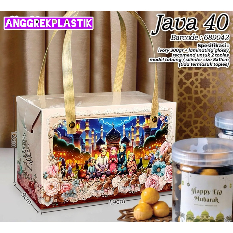 

dus box 2 jar toples kue kering lebaran idul fitri Java