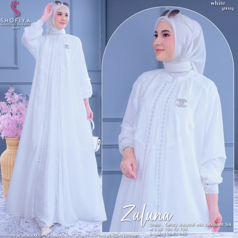 Dress White Series ORI by Shofia Mira (Harap Chat Dulu)