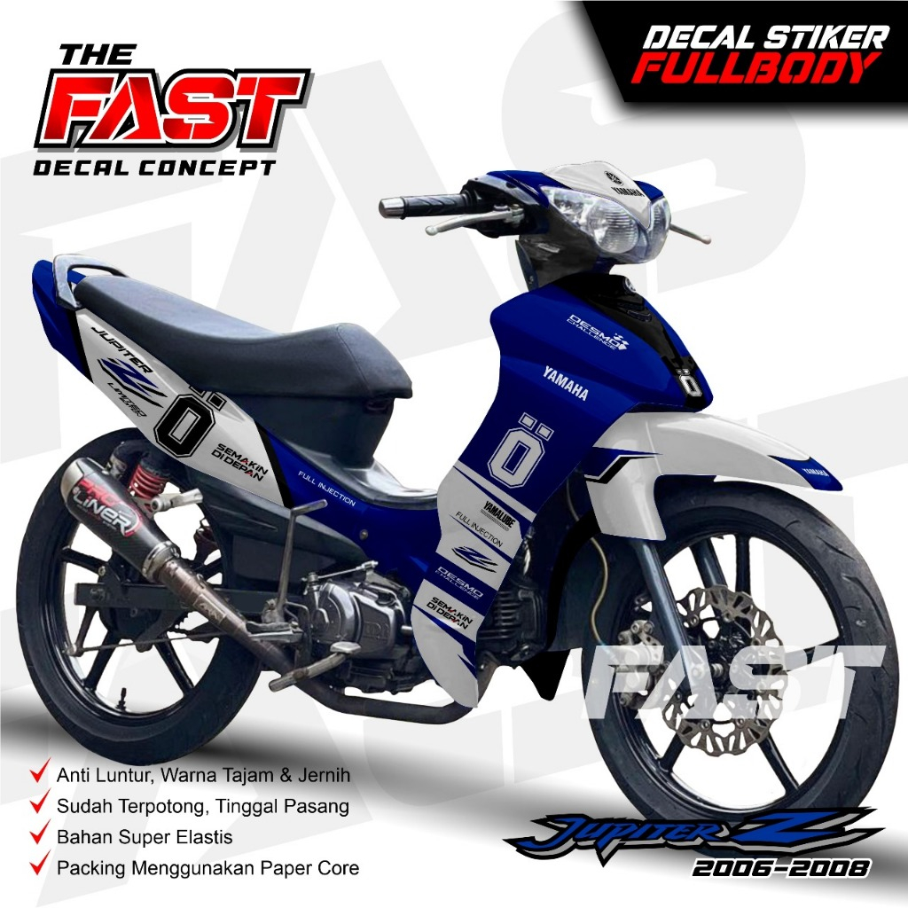 (ANTILUNTUR) Decal Stiker Jupiter Z Burhan Ohlins Racing sticker Jupiter Z Burhan variasi Jupiter Z 