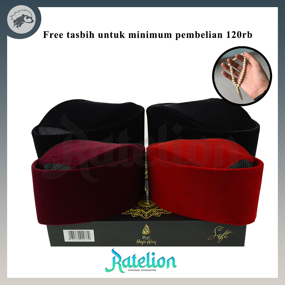 Songkok SUSUN HAJI ALAY Tinggi  7 8 9 10 AC & Non AC Peci Sholat Bludru Ukuran Anak Laki Pria Warna 