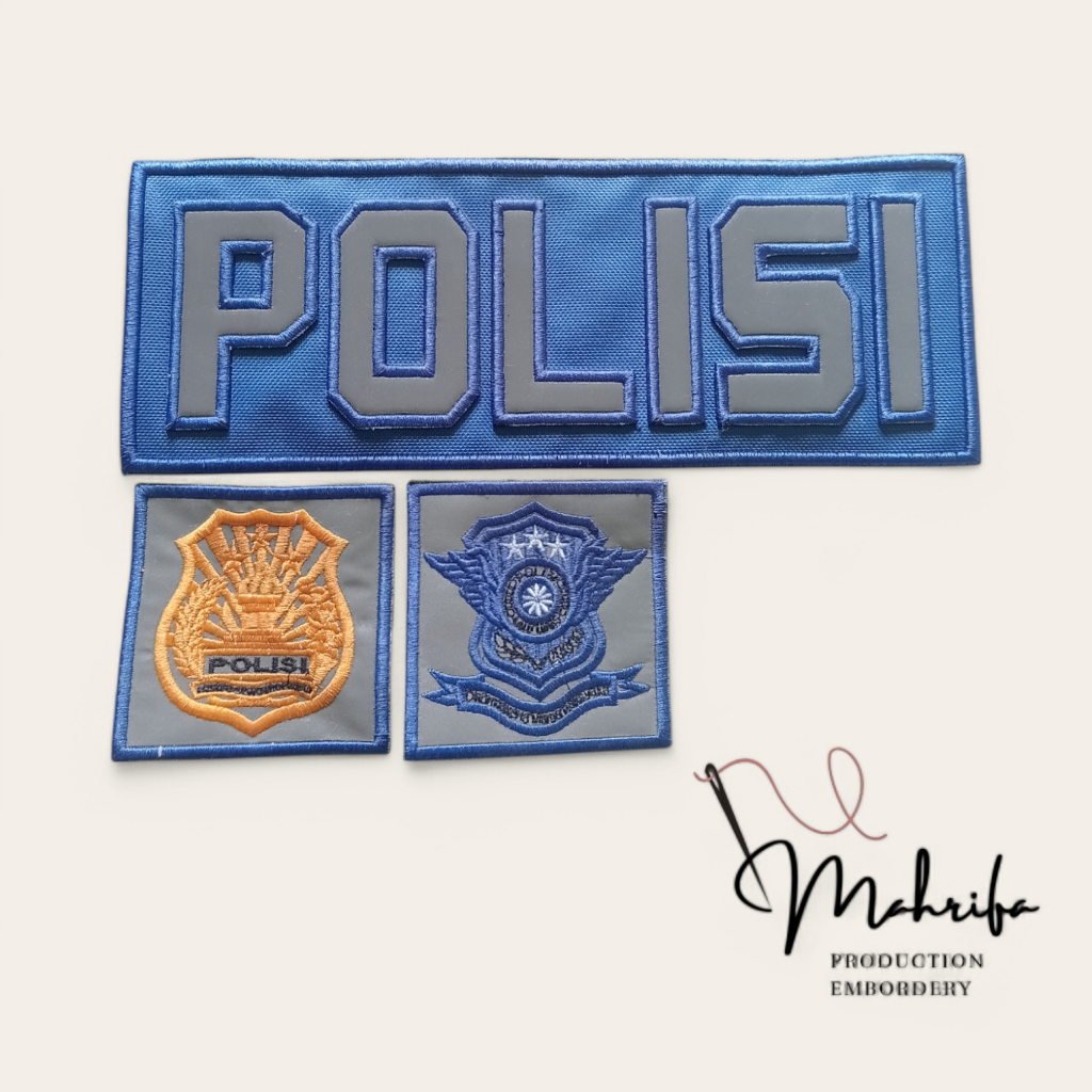 atribut bordir polri / polisi