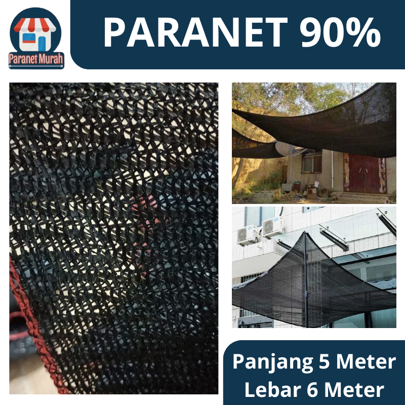 PARANET 90% Panjang 5 Meter x Lebar 6 Meter - Dekorasi Taman Paranet Peneduh anti UV