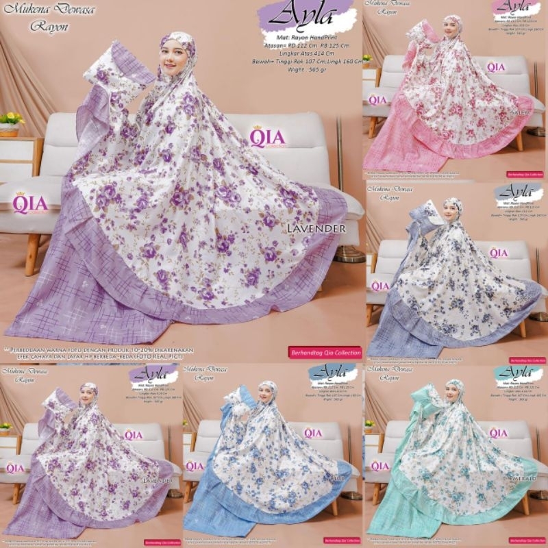 mukena dewasa rayon ori Qia Collection