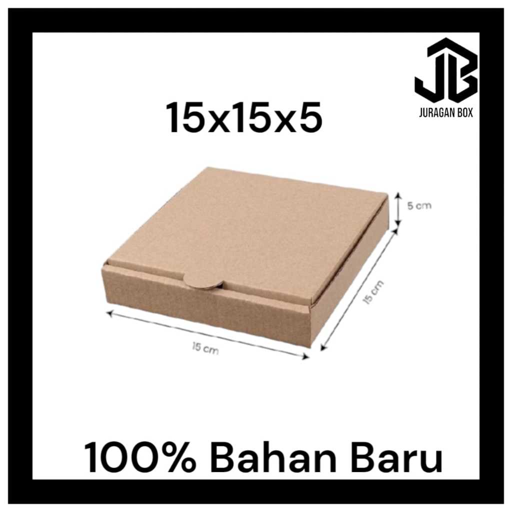 

JB Kardus Box Ukuran 15x15x5 cm | Box Karton Corrugated Die Cut , Tebal dan Kuat