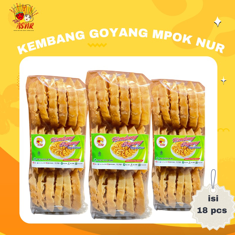 

Kembang Goyang Mpok Nur 18pcs [PENGIRIMAN INSTANT,SAMEDAY KEMASAN PLASTIK,REGULER TOPLES]