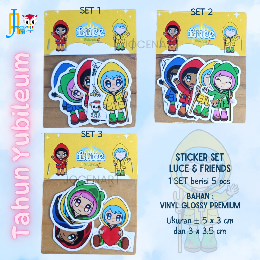 

STIKER LUCE & FRIENDS 1 SET / Stiker Luce / Sticker Luce / Tahun Yubileum