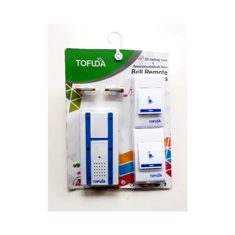 Bel pintu wireless 2 remot Bel rumah tanpa kabel Door bel wireless