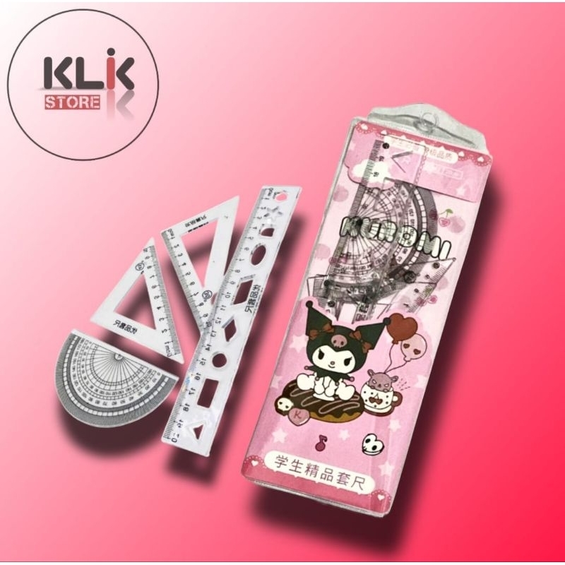 

Penggaris Karakter Set Isi 4pcs / Ruler Fancy Pouch / Garisan Plastik