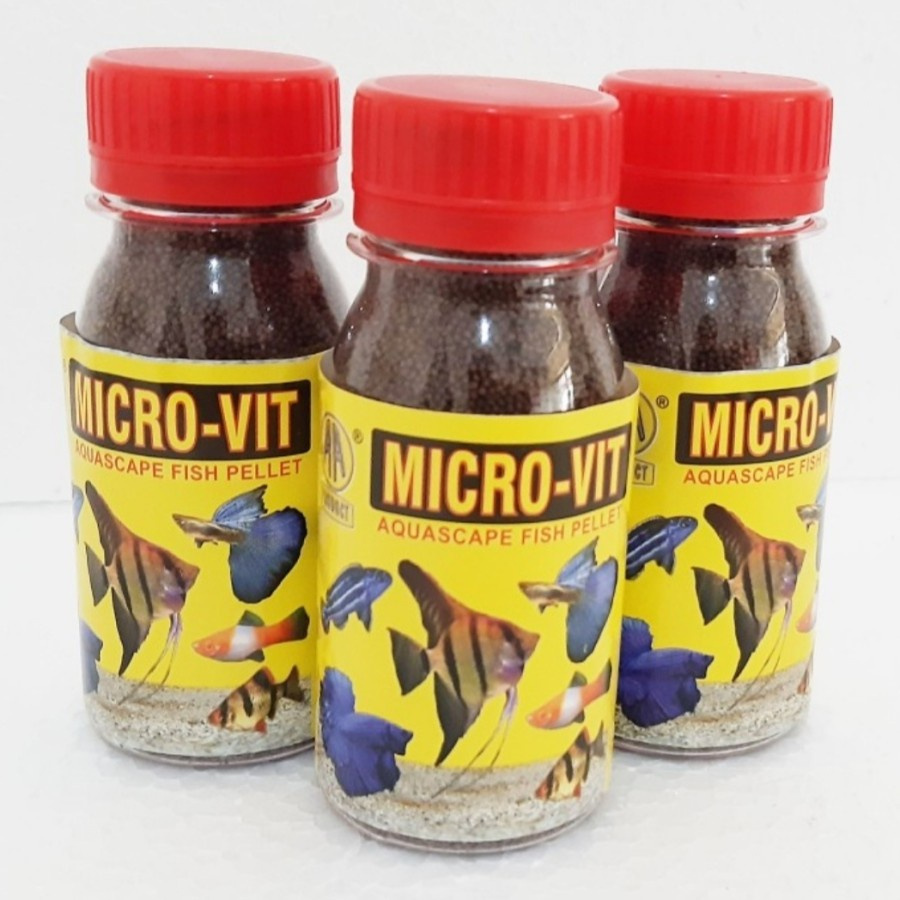 Akari Micro Vit 20gr dan 50gr Microvit Pakan Ikan Hias Kecil Aquascape Aquarium Cupang Guppy