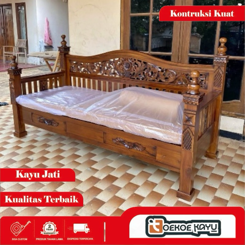 bale bale kayu jati, bale bale ukir, bangku bale bale
