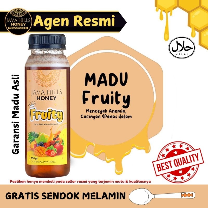 

Java Hills Honey Madu Fruity Herbal Asli Murni Premium Spesialis Pertumbuhan Anak Menambah Nafsu Makan Rasa Buah Bisa COD Bayar Ditempat | Javahills Honey