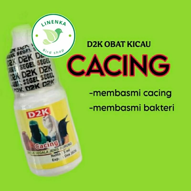 OBAT CACING BURUNG DAN BAKTERI D2K ORIGINAL