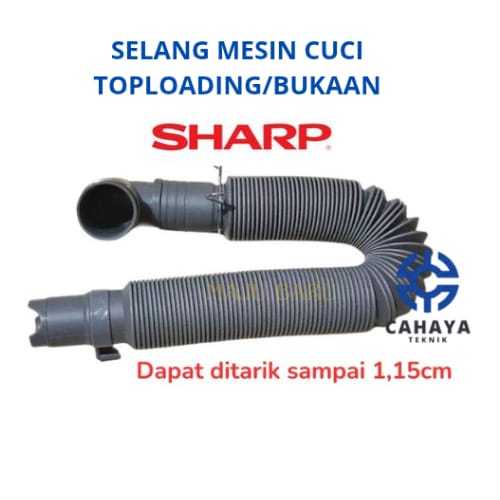 Selang pembuangan mesin cuci satu tabung bukaan atas Sharp