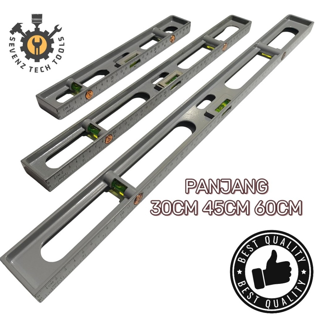 WATERPASS BESI ALUMINIUM CAP ANCHOR JANGKAR 30 45 60CM BAGUS AKURAT PENGUKUR KEMIRINGAN WATERPAS TUK