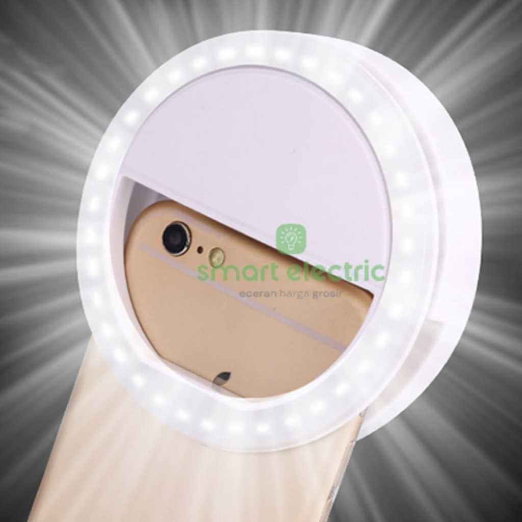 Selfie Ring Light LED Lampu Smartphone Foto Flash Kamera HP Bagus Murah