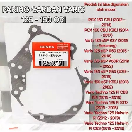 PAKING GARDAN VARIO 125 150 PCX ORIGINAL 21395-KZR-600