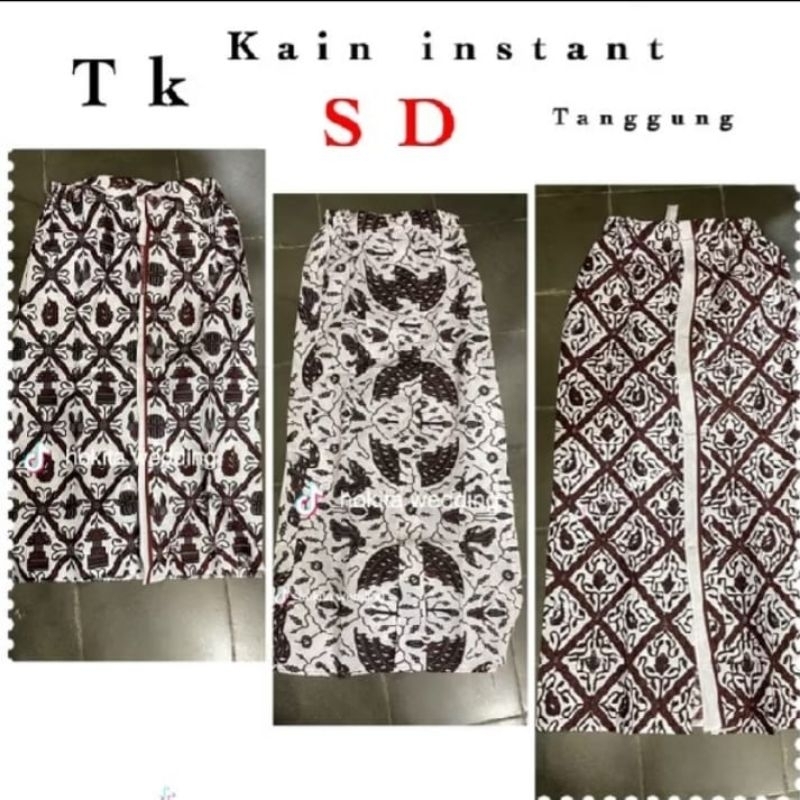 bawahan jarik katun dan plisket batik anak anak