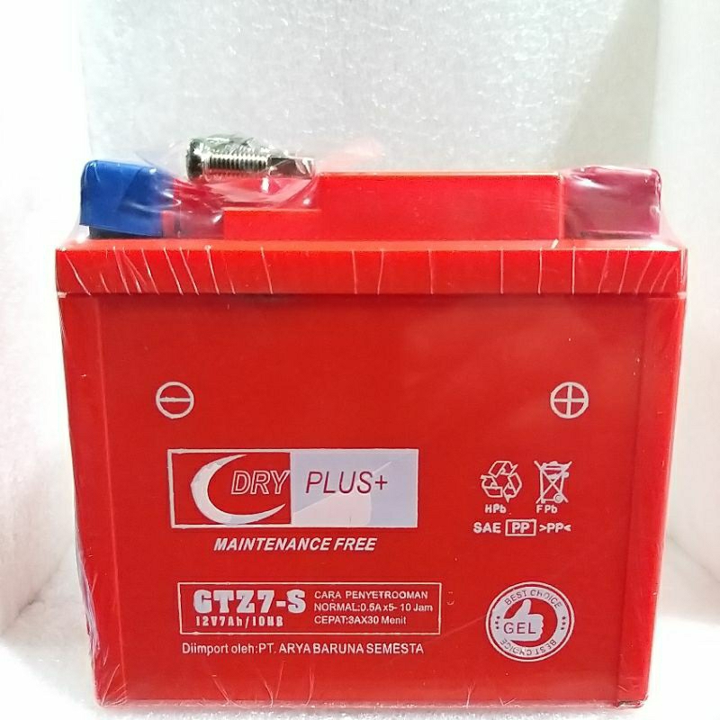 Aki Motor DRYPLUS GEL GTZ7S Vario125 Old Kzr,PCX,ADV,Scoopy(Ban Donat)100%original asli.
