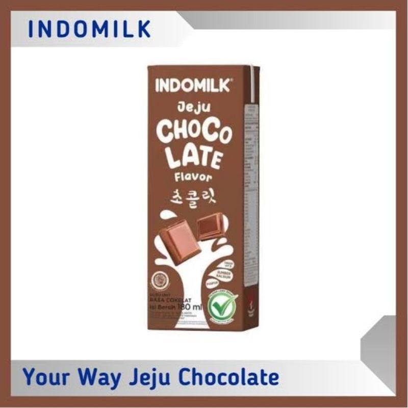 

Indomilk Jeju Chocolate - Susu UHT Rasa Cokelat 180 ml @3 Kotak