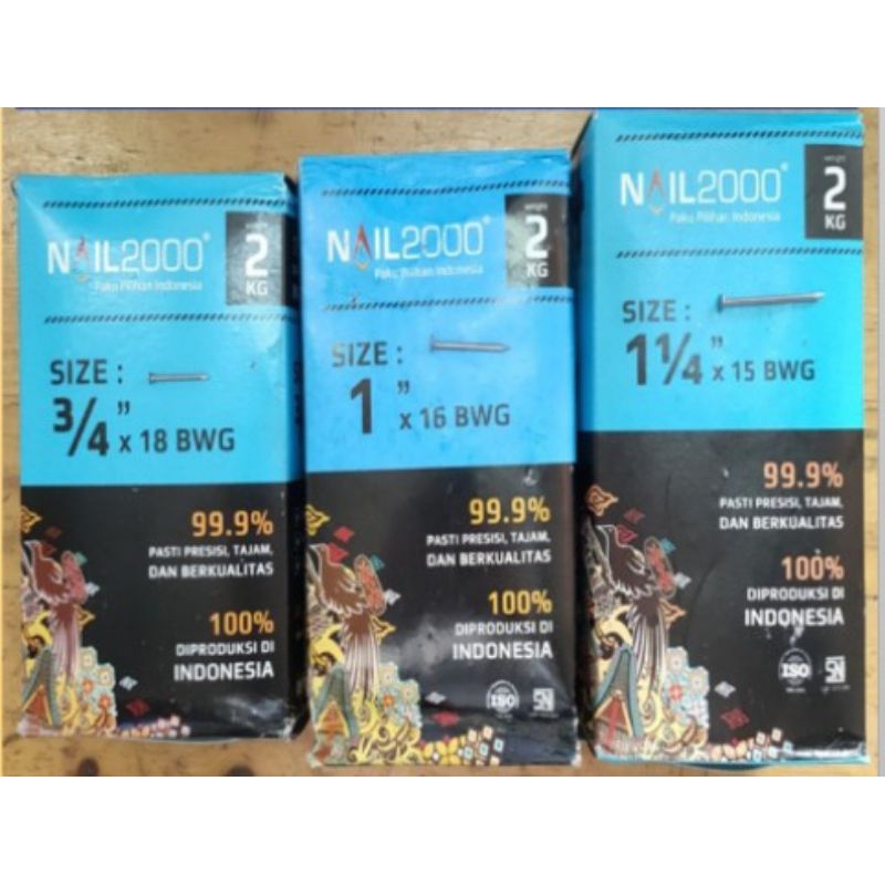 [BERAT 2KG] Paku kayu/ Paku triplek/ Paku Nail 2000/ Paku triplek Nail2000/ Paku triplek 1kg 2kg/ Pa