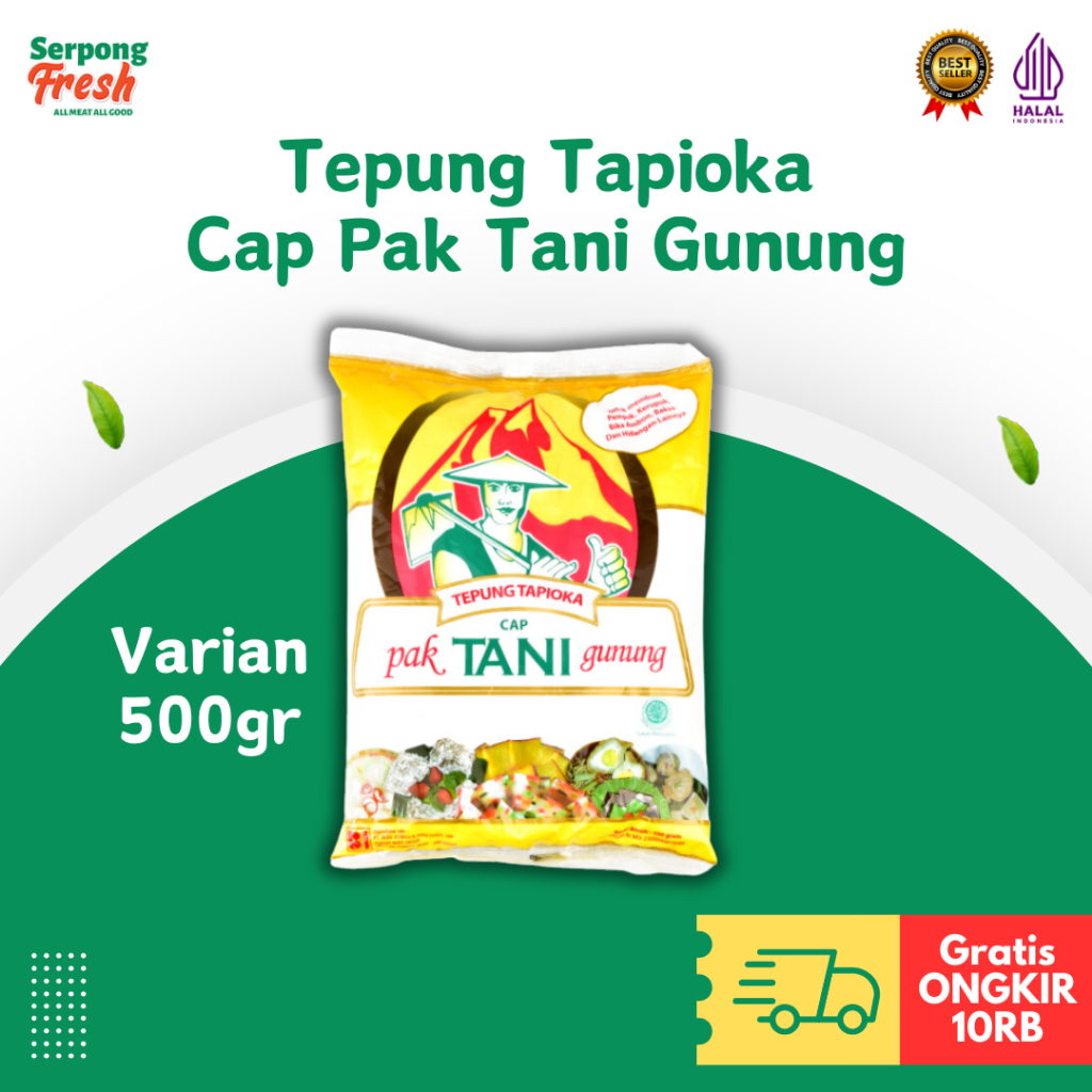 

Tepung Tapioka Cap Pak Tani Gunung 500 gr