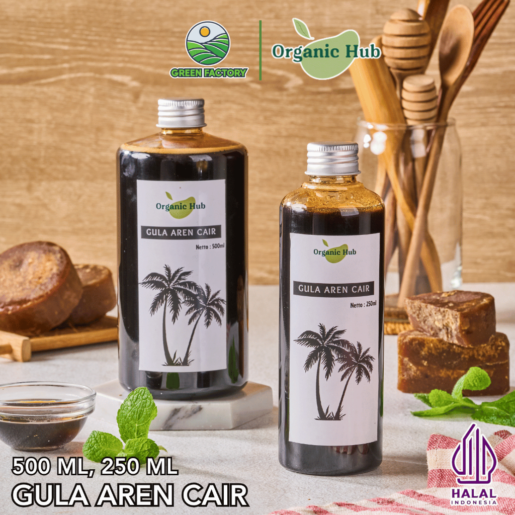 

Organic Hub Gula Aren Cair Organik Murni Premium Asli 100% Syrup Liquid Palm Sugar Pure 500 ml