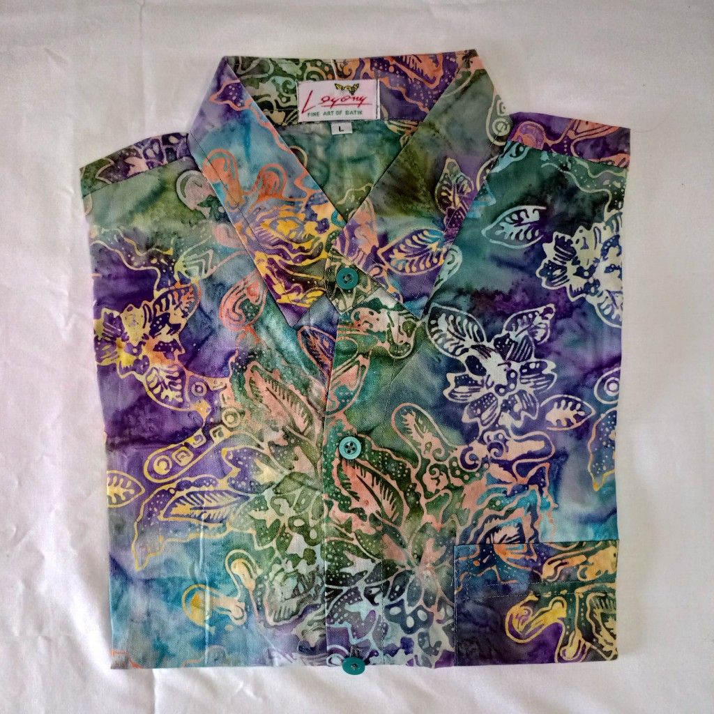 Hem Katun Motif Kembang Sepatu Colorfull