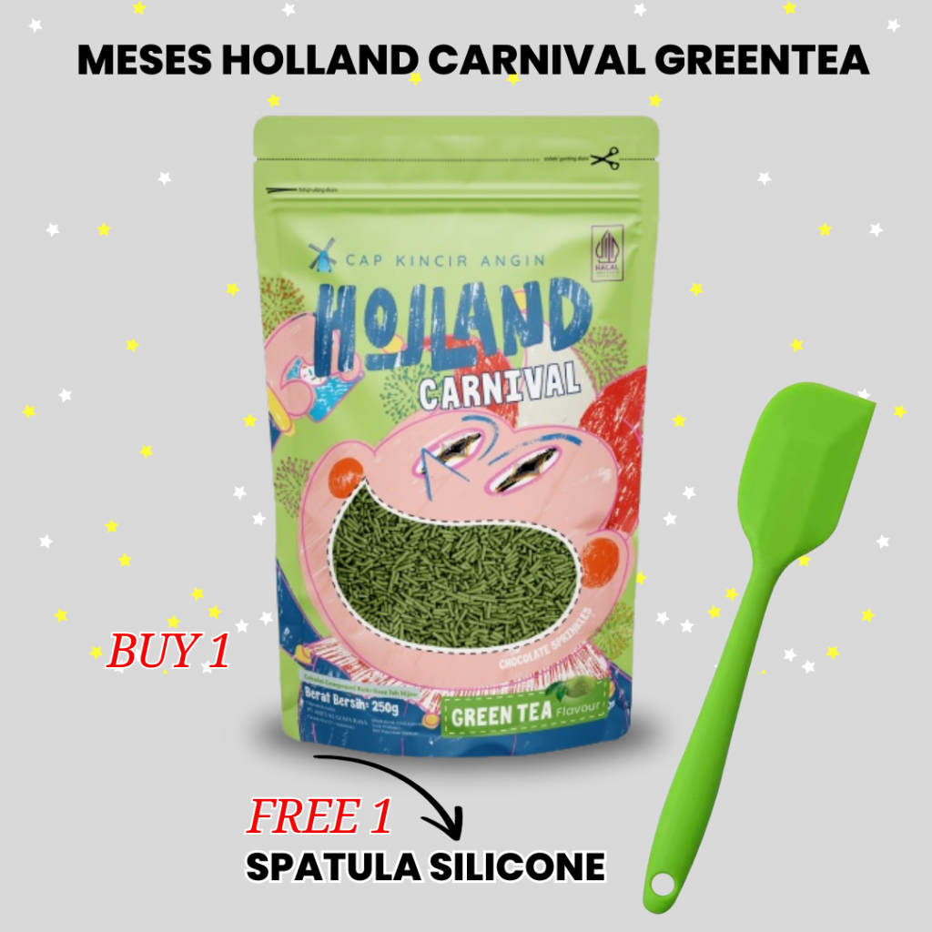 

MESES HOLLAND CANIVAL GREEN TEA PEMBELIAN 1BH FREE SPATULA SILICON