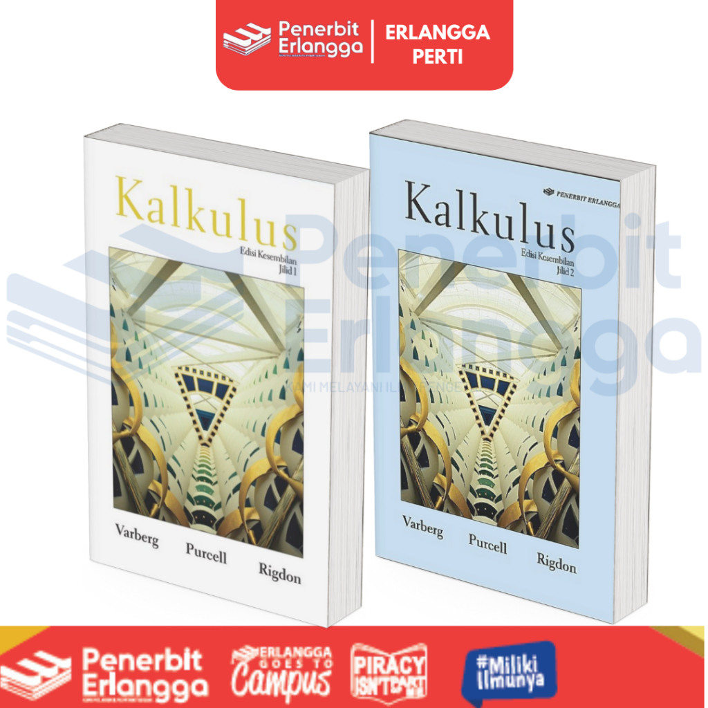 [Erlangga] Buku Referensi Mahasiswa: Kalkulus Edisi 9 Jilid 1 & 2 - Purcell