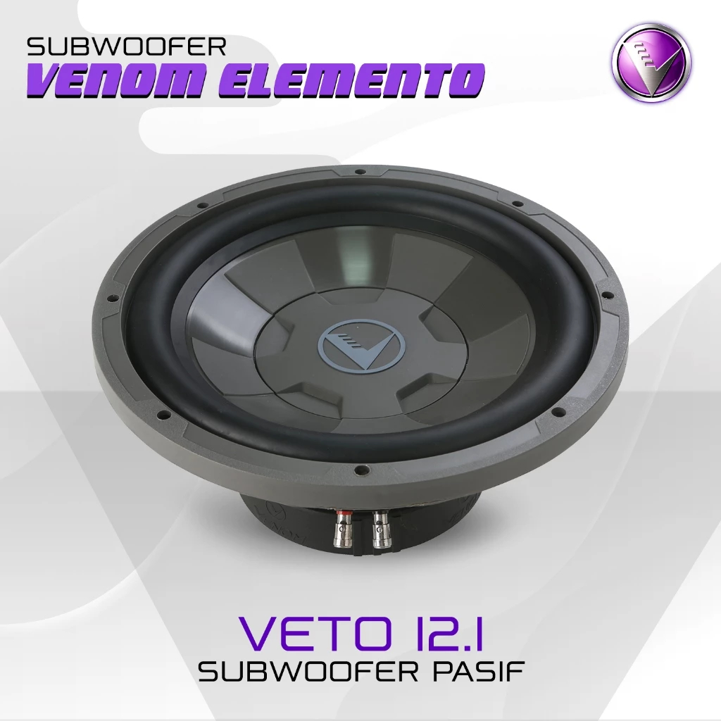 Venom Elemento Series VETO 12 Subwoofer Mobil 12 Inch 200W ORIGINAL VENOM