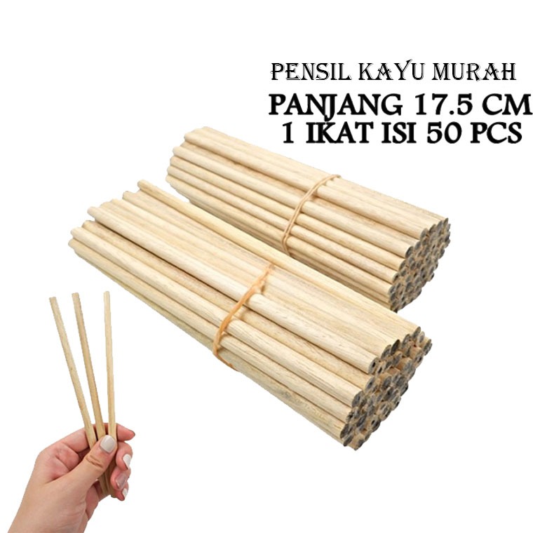 

ISI 50 PCS Pensil Kayu Panjang 17.5 CM / Pensil Kayu Wood Pencils Segi Enam / Pensil Hotel Murah