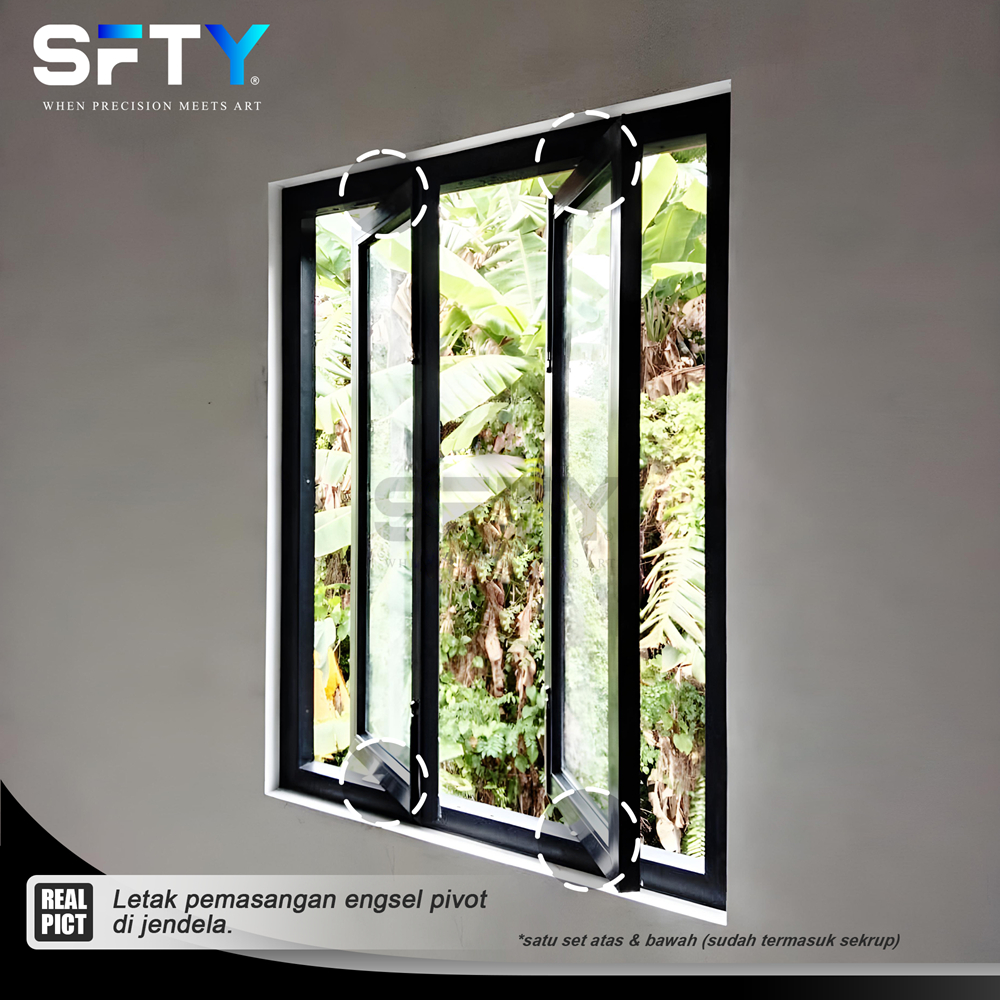 Engsel Pivot 360 Derajat Engsel Poros Engsel Jendela & Pintu Putar Kuningan