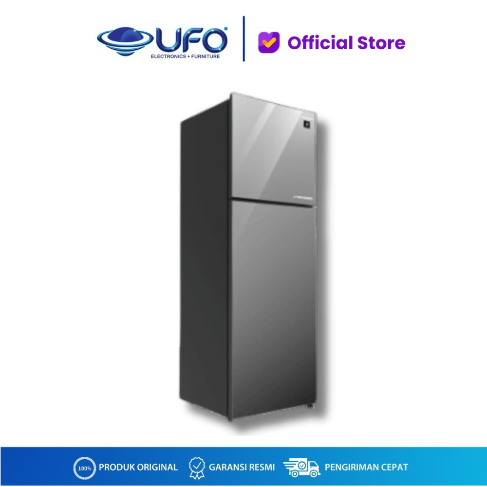 Sharp Kulkas 2 Pintu 329L SJ-456GI-MS Shine Series