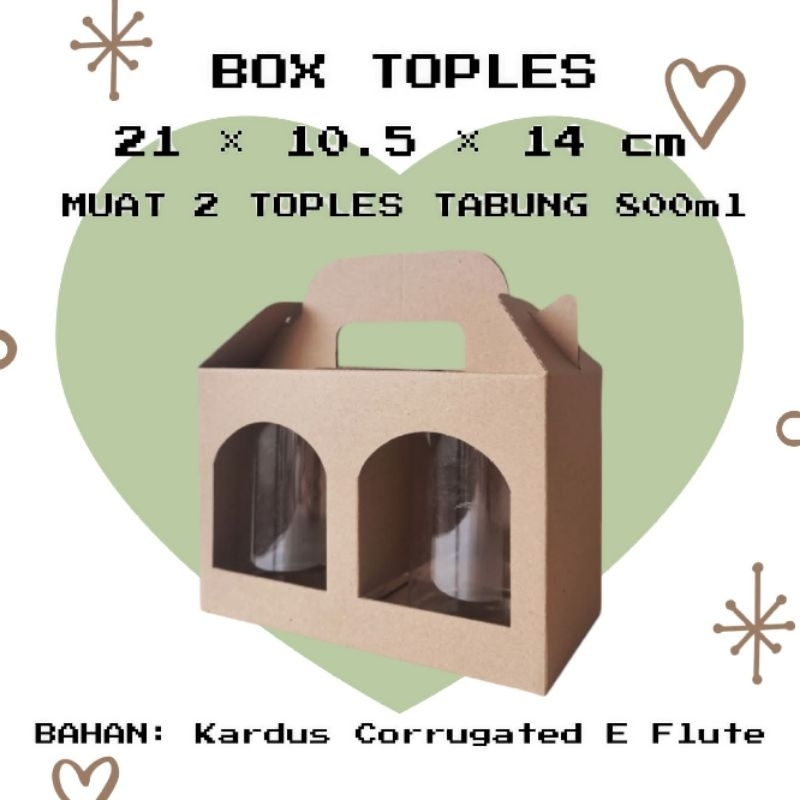 

(MIN ORDER 10 PCS) BOX TOPLES TABUNG 800ml / GABLE BOX 21x10.5x14 / BOX HAMPERS PARCEL LEBARAN NATAL