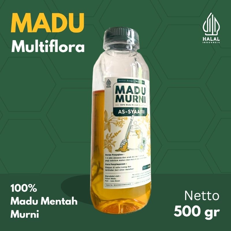 

Madu Multiflora As-Syaafii Netto 500 gr - 100% Madu Mentah Murni Pure Raw Honey