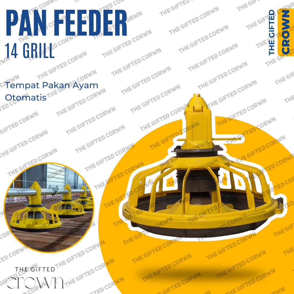 Pan Feeder Ayam / Pan Feeder 14 Lubang / Pan Feeder 14 Grill / Tempat Pakan Ayam Otomatis / Tempat M